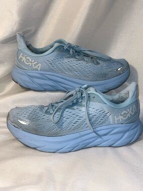 Hoka Woman’s Light Blue Cushioned Running Shoes
